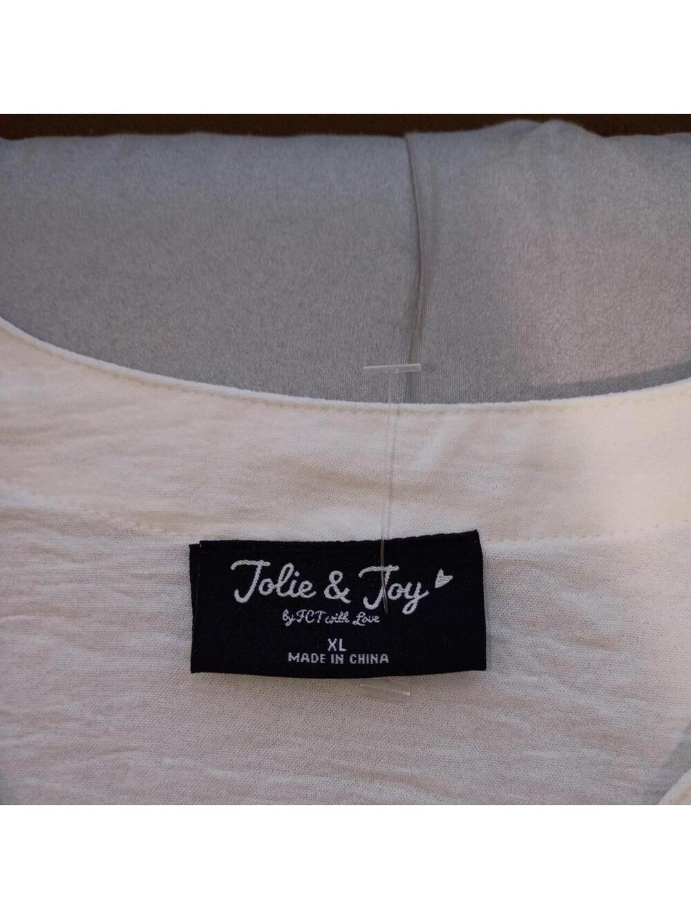 Jolie & Joy White V-Neck Blouse | XL NWT - Picture 4 of 8